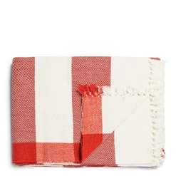 Daylesford Organic Abbey Stripe Blanket Fox Red
