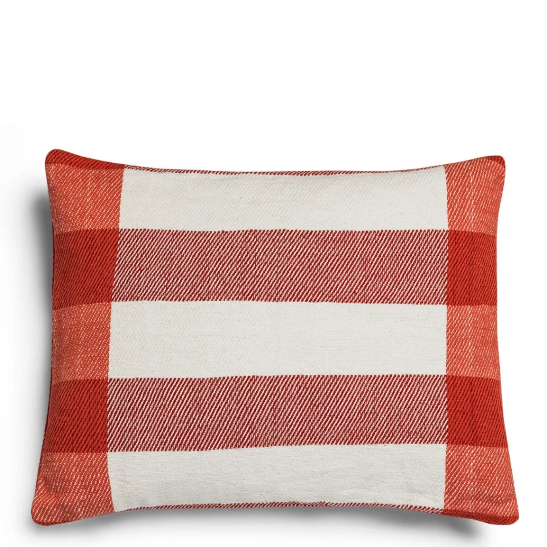 Daylesford Organic Abbey Stripe Cushion Fox Red