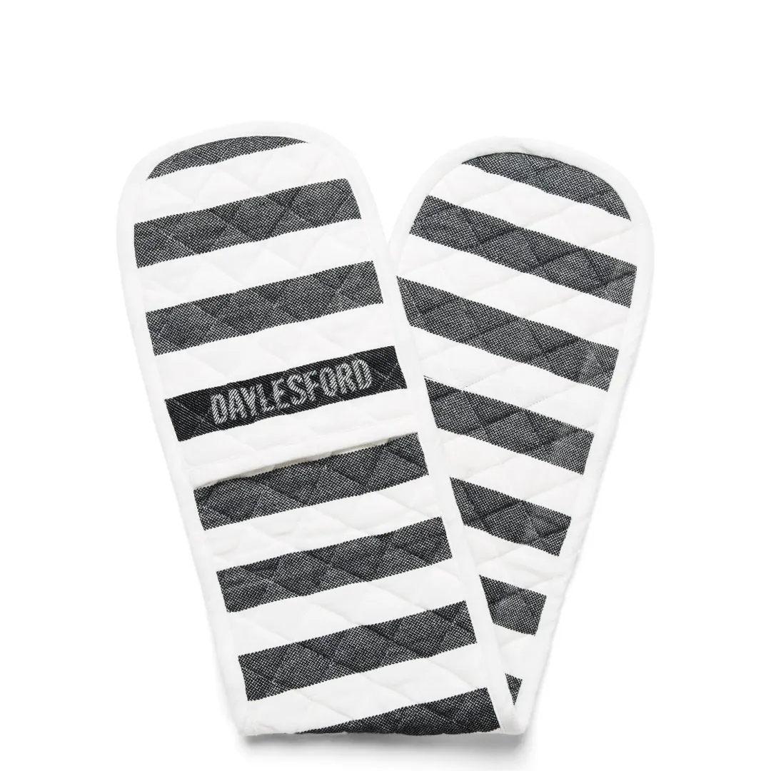 Daylesford Organic Black & White Stripe Double Oven Glove