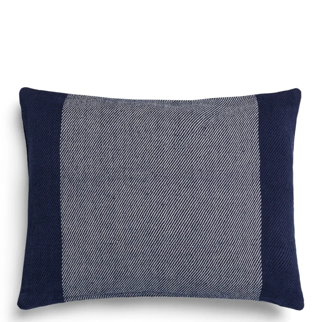 Daylesford Organic Borderline Cushion Navy