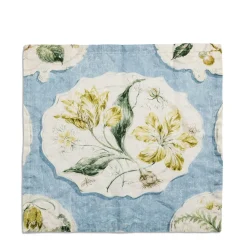 Daylesford Organic Daylesford X Colefax Quince Garden Napkin in Blue with Tulip