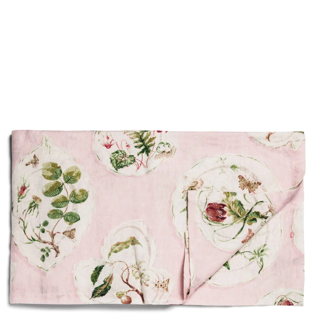 Daylesford Organic Daylesford X Colefax Quince Garden Tablecloth in Pink