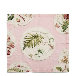 Daylesford Organic Daylesford X Colefax Quince Garden Napkin in Pink with Fern