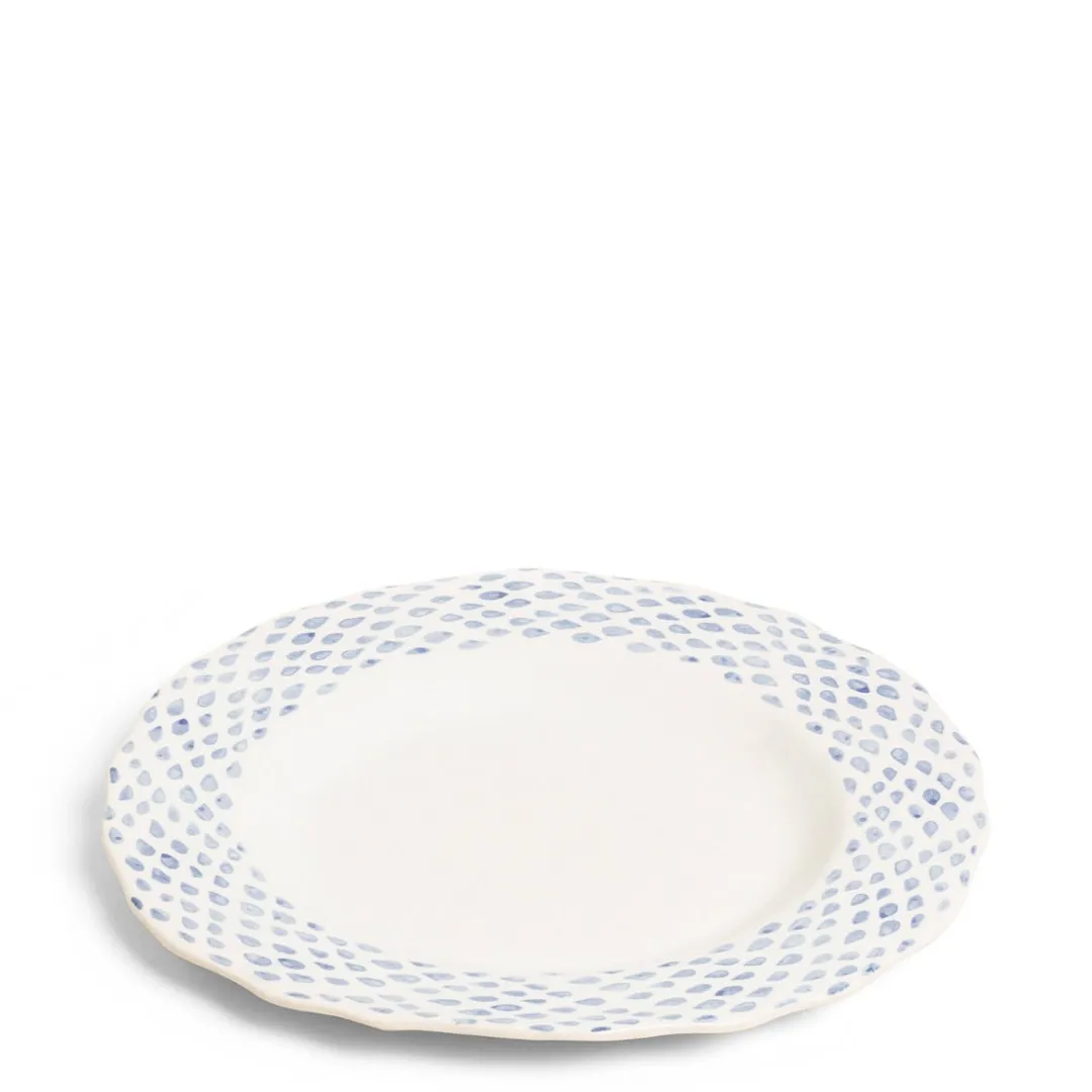 Daylesford Organic Dot Dinner Plate Blue