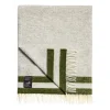 Daylesford Organic Elmstead Wool Throw Double Stripe Grey