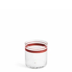 Daylesford Organic Fine Stripes Low Tumbler Claret