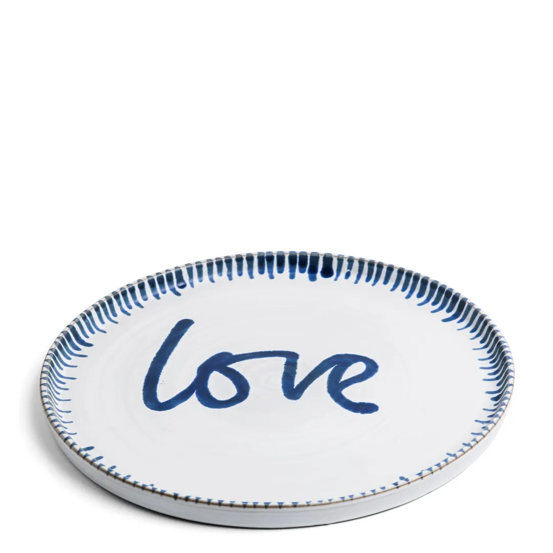 Daylesford Organic Galley Love Large Blue Plate