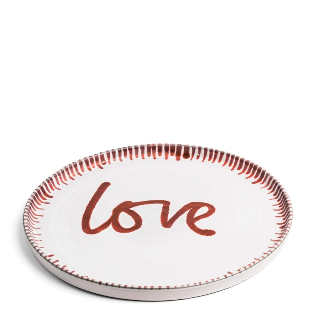 Daylesford Organic Galley Love Large Red Plate