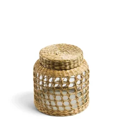 Daylesford Organic Glass Pot with Weave Medium
