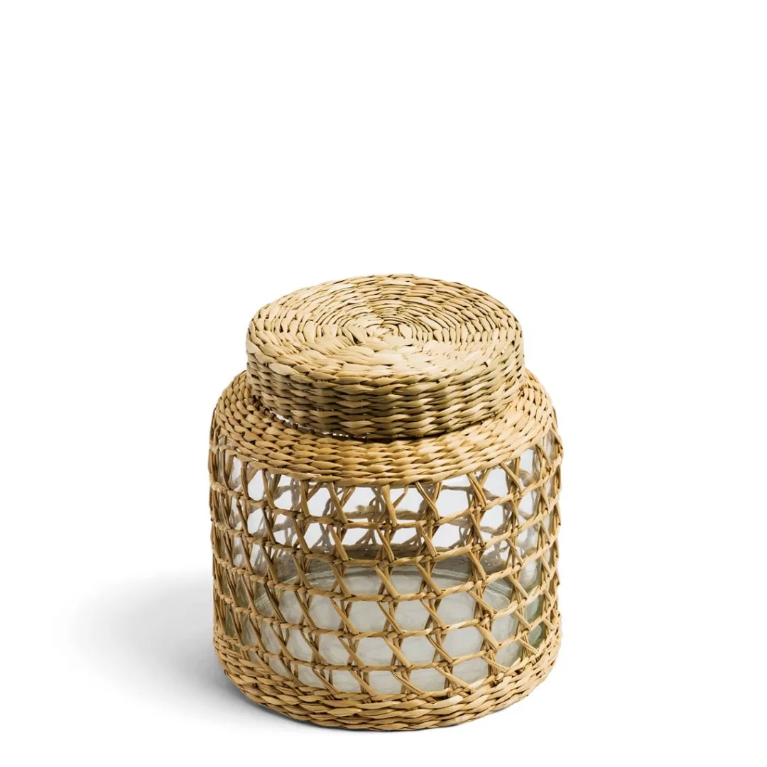 Daylesford Organic Glass Pot with Weave Medium