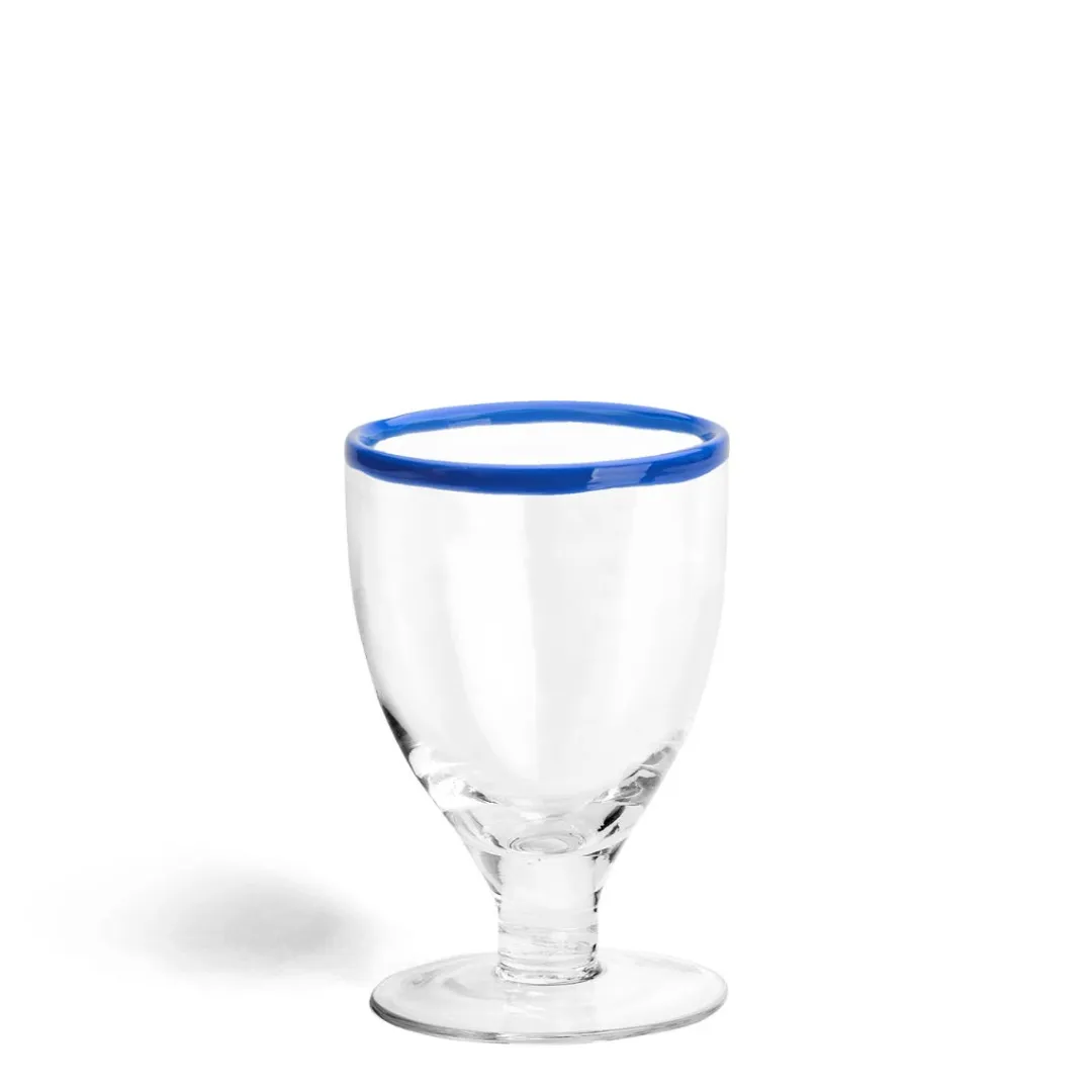 Daylesford Organic Idbury Wine Glass Blue Rim