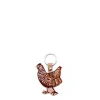 Daylesford Organic Leather Chicken Keyring
