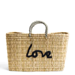 Daylesford Organic Love Rectangle Basket Bag - Navy