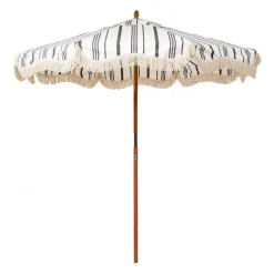 Daylesford Organic Market Umbrella Black Stripe