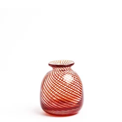 Daylesford Organic Miro Red Spiral Stripe Vase
