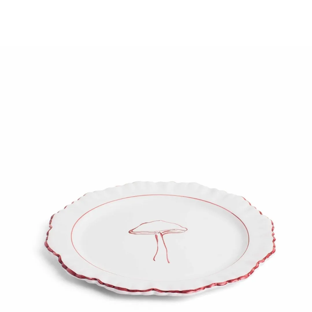 Daylesford Organic Mushroom Parasol Plate Claret