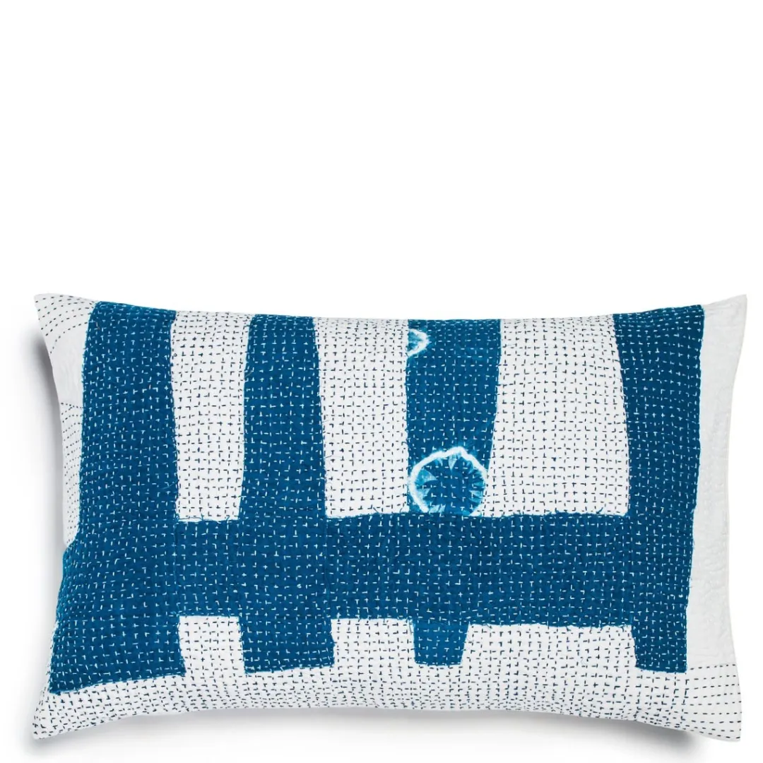 Daylesford Organic Nila Fragment Kantha Cushion Rectangle