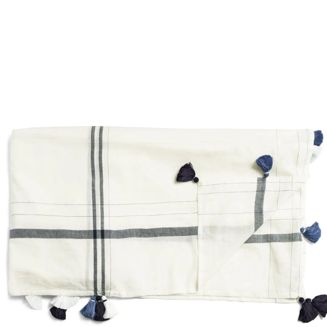 Daylesford Organic Nila Margin Tablecloth Blue