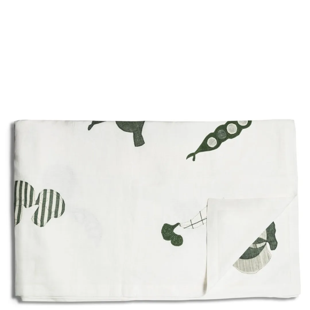Daylesford Organic Nila Market Tablecloth Green