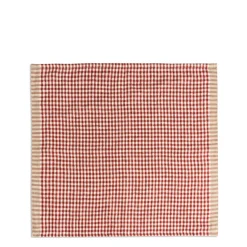 Daylesford Organic Portobello Gingham Napkin Red