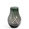Daylesford Organic Riley Stout Green & Black Stripe Vase Tall