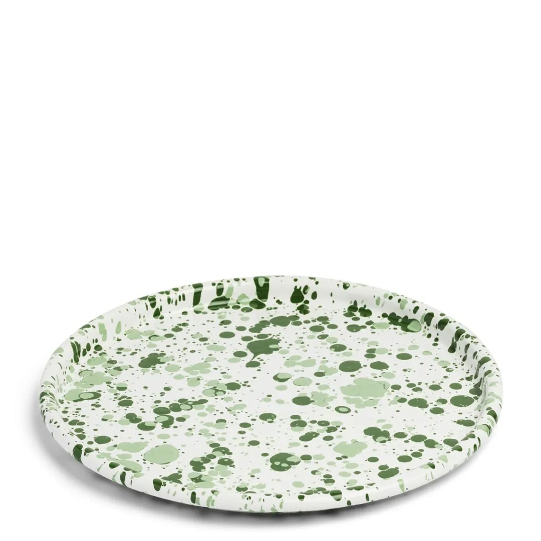 Daylesford Organic Splatter Tray Green Enamel