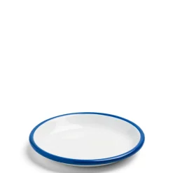 Daylesford Organic White & Blue Enamel Plate Small