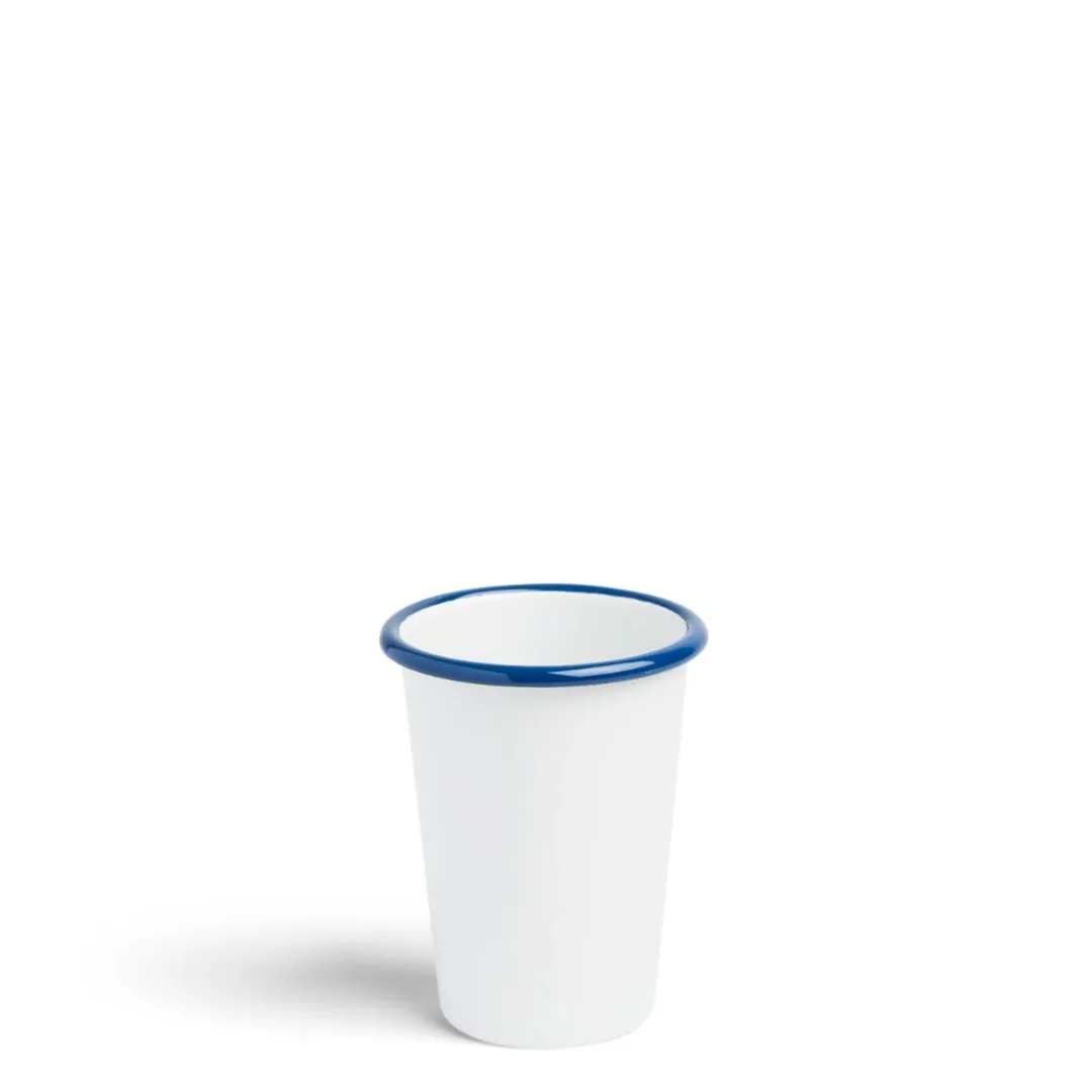 Daylesford Organic White & Blue Enamel Tumbler Small