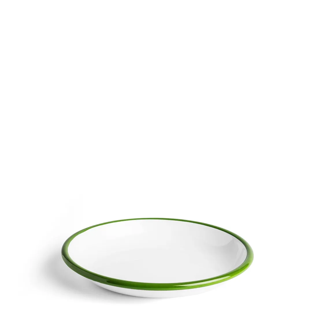 Daylesford Organic White & Green Enamel Bowl