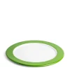 Daylesford Organic White & Green Enamel Pizza Plate 32cm