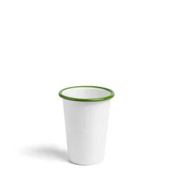 Daylesford Organic White & Green Large Enamel Tumbler