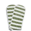 Daylesford Organic White & Green Stripe Double Oven Glove