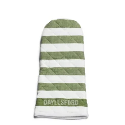 Daylesford Organic White & Green Stripe Oven Glove