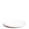 Daylesford Organic White & Pink Enamel Oval Plate