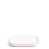 Daylesford Organic White & Pink Enamel Rectangular Dish 21cm
