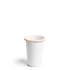 Daylesford Organic White & Pink Large Enamel Tumbler