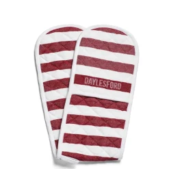 Daylesford Organic White & Red Stripe Double Oven Glove