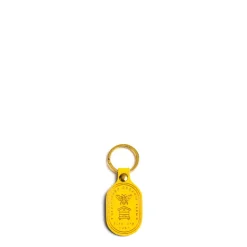 Daylesford Organic Yellow Leather Key Fob with a Bee
