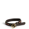Daylesford Organic Zigzag Skinny Dog Collar Red Medium